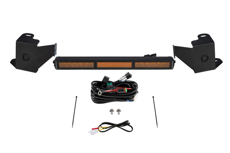 Toyota Tundra Light Bar Kit - Front - Diode Dynamics - Stealth SS18 - Amber - `22-`27